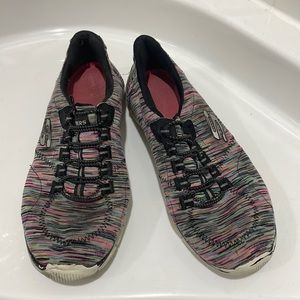 Skechers Colorful No Lace Running Shoes Sz 6.5